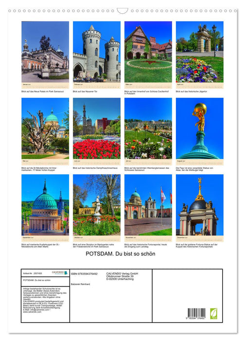 POTSDAM. Du bist so schön (CALVENDO Wandkalender 2027)