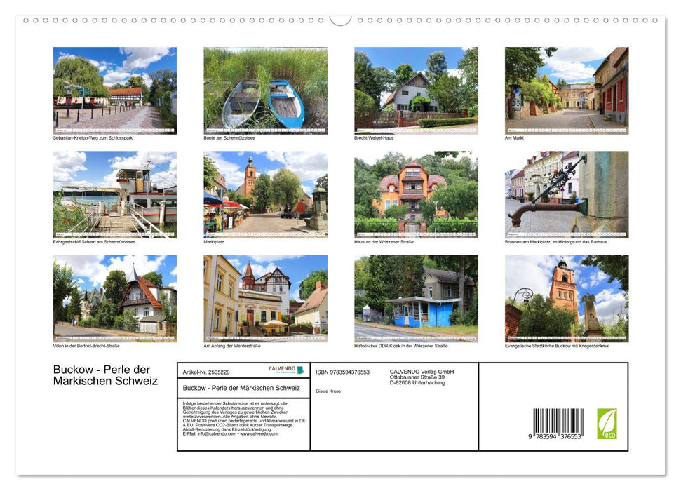 Buckow - Perle der Märkischen Schweiz (CALVENDO Premium Wandkalender 2027)