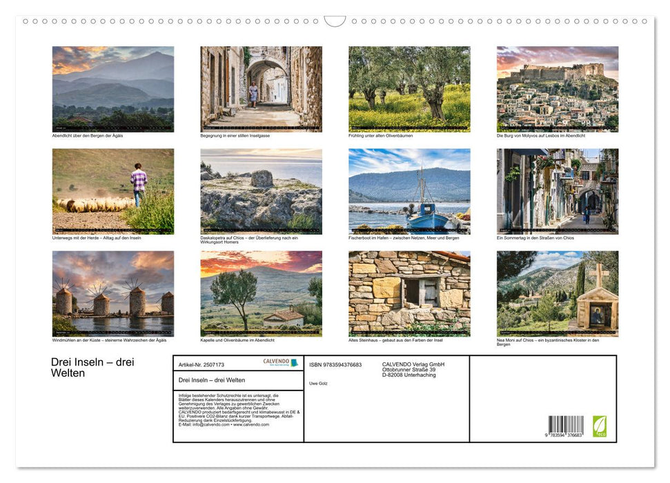 Drei Inseln – drei Welten (CALVENDO Wandkalender 2027)