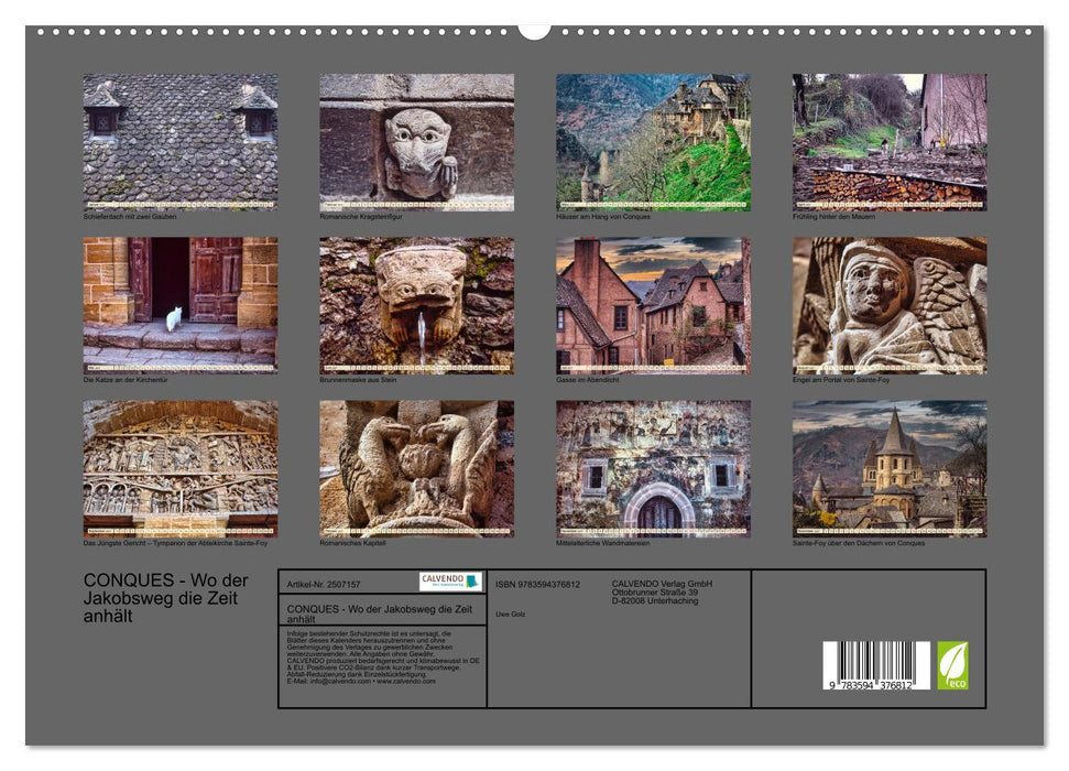 CONQUES - Wo der Jakobsweg die Zeit anhält (CALVENDO Premium Wandkalender 2027)