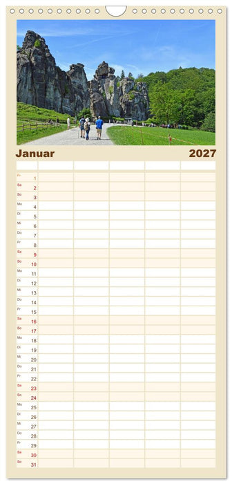 Naturphänomen Externsteine (CALVENDO Familienplaner 2027)