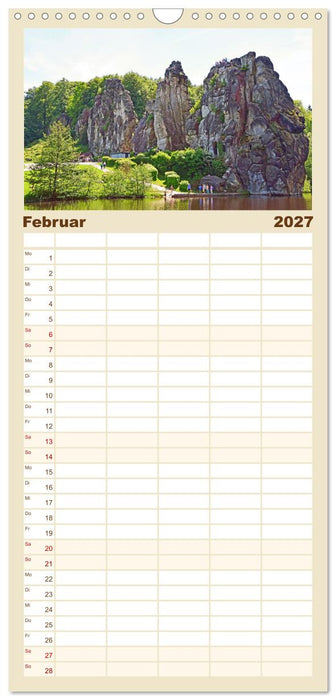 Naturphänomen Externsteine (CALVENDO Familienplaner 2027)