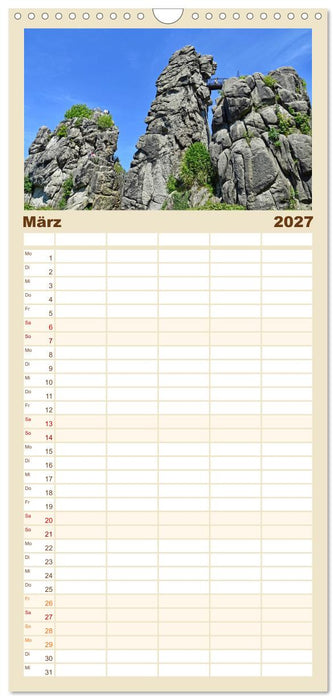 Naturphänomen Externsteine (CALVENDO Familienplaner 2027)