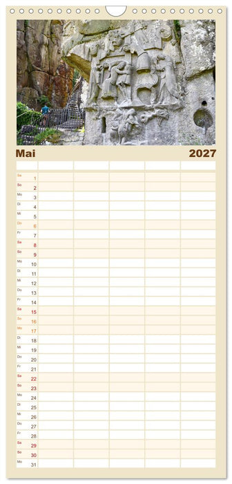 Naturphänomen Externsteine (CALVENDO Familienplaner 2027)