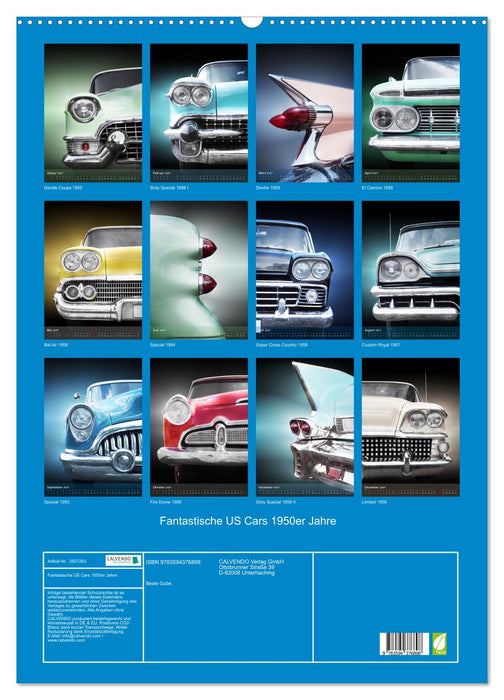 Fantastische US Cars 1950er Jahre (CALVENDO Wandkalender 2027)