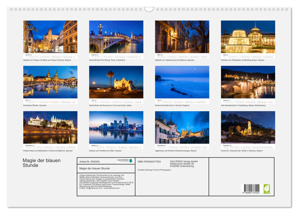 Magie der blauen Stunde (CALVENDO Wandkalender 2027)