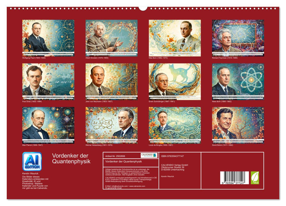 Vordenker der Quantenphysik (CALVENDO Premium Wandkalender 2027)