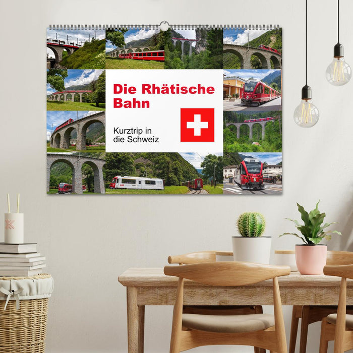 Die Rhätische Bahn - Ein Kurztrip in die Schweiz (CALVENDO Wandkalender 2027)