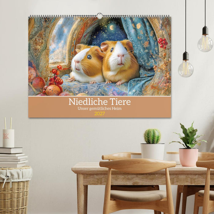 Niedliche Tiere - Unser gemütliches Heim (CALVENDO Wandkalender 2027)