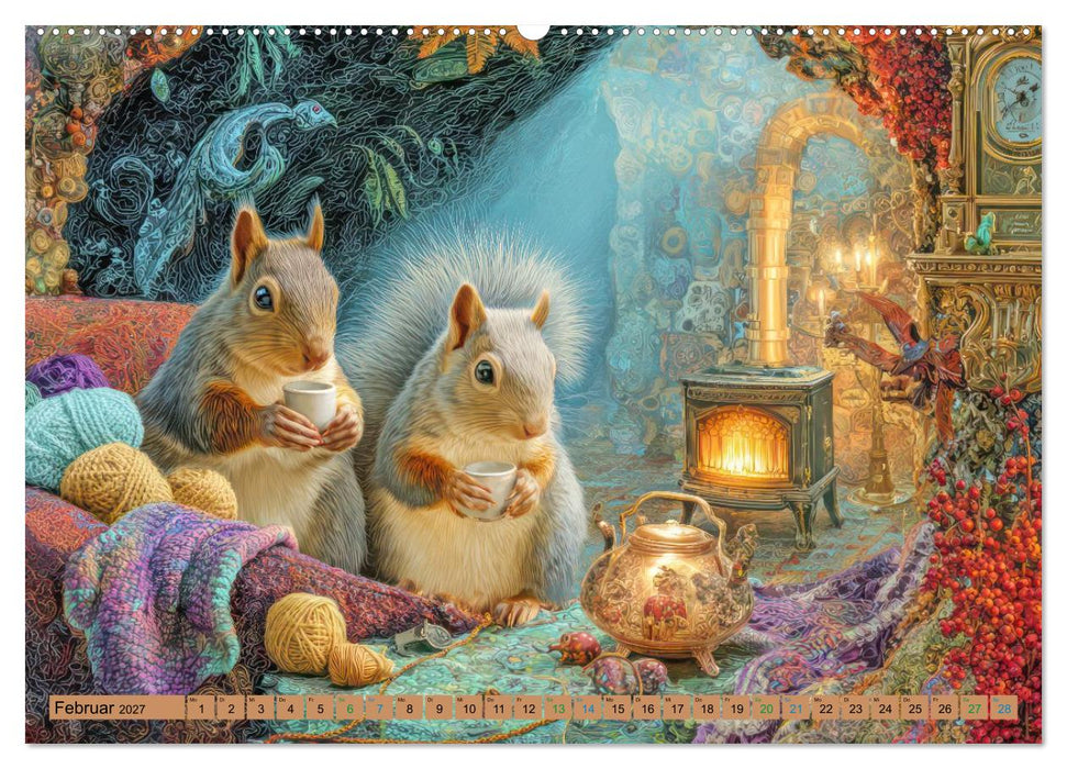 Niedliche Tiere - Unser gemütliches Heim (CALVENDO Wandkalender 2027)