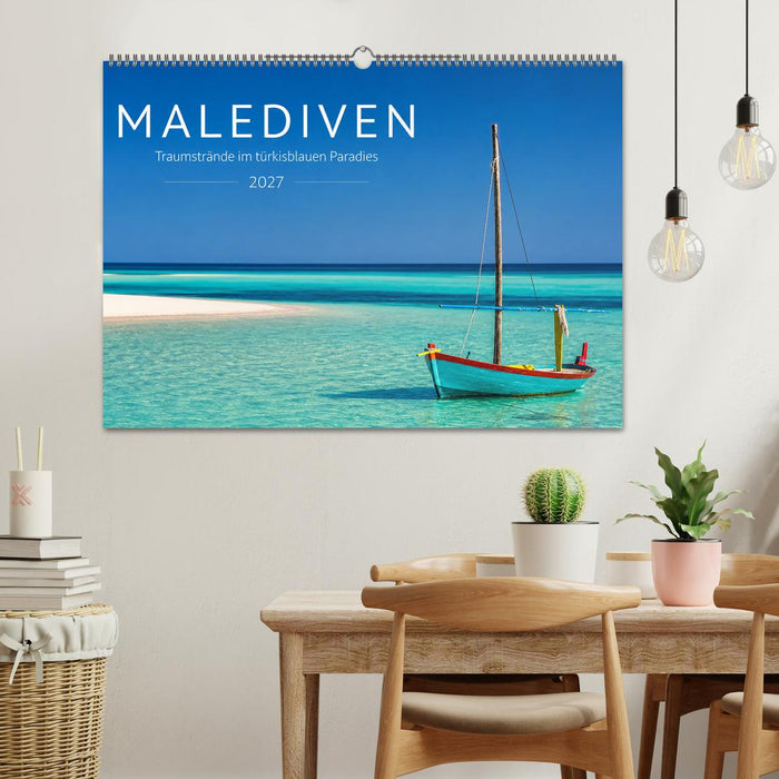 Malediven - Traumstrände im türkisblauen Paradies (CALVENDO Wandkalender 2027)