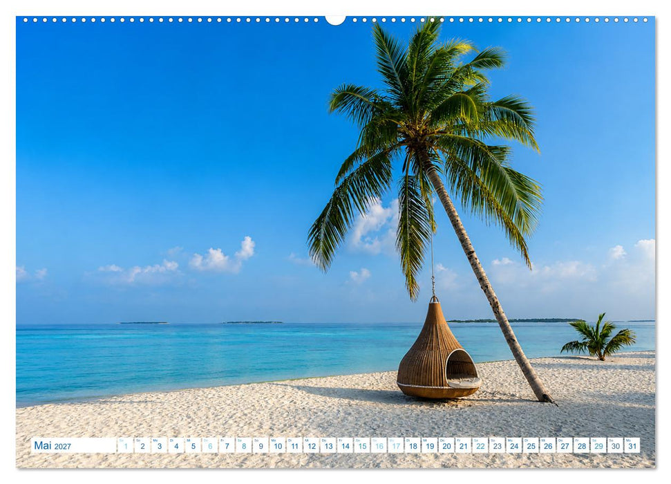 Malediven - Traumstrände im türkisblauen Paradies (CALVENDO Wandkalender 2027)