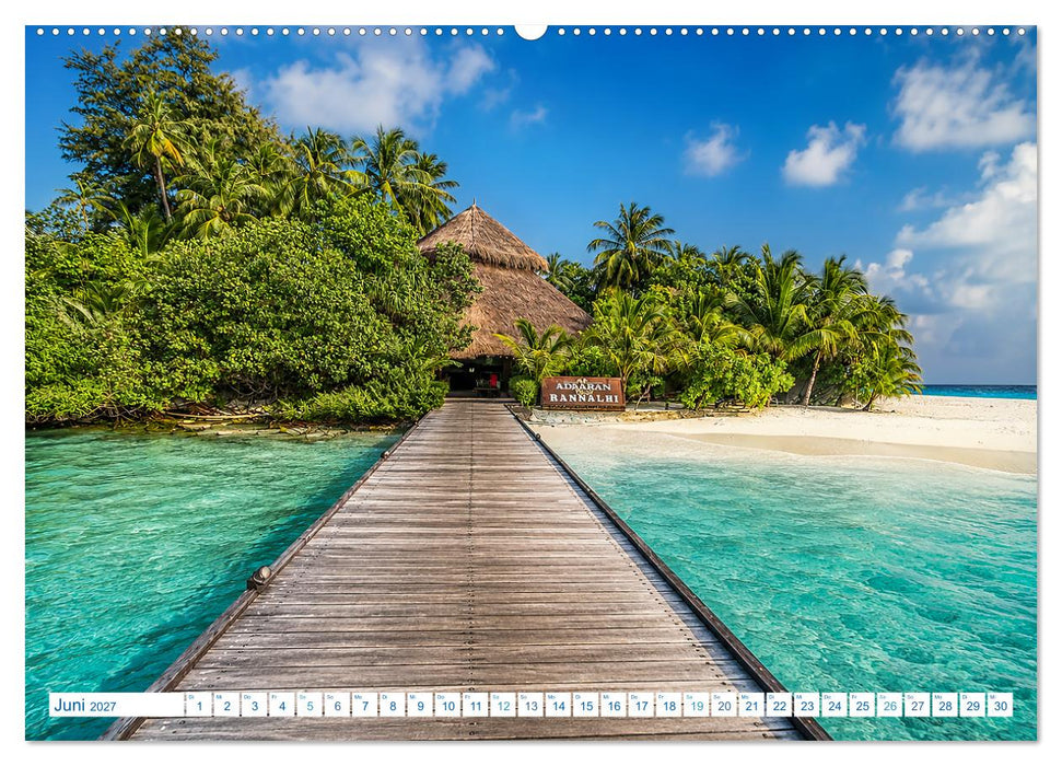 Malediven - Traumstrände im türkisblauen Paradies (CALVENDO Wandkalender 2027)