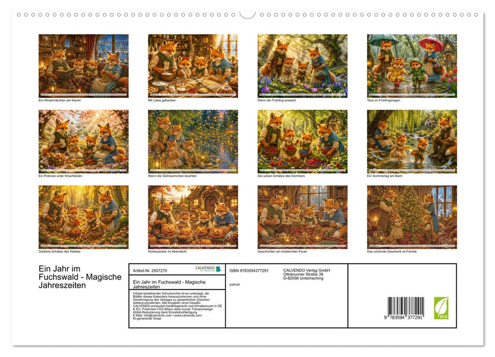 Ein Jahr im Fuchswald - Magische Jahreszeiten (CALVENDO Premium Wandkalender 2027)