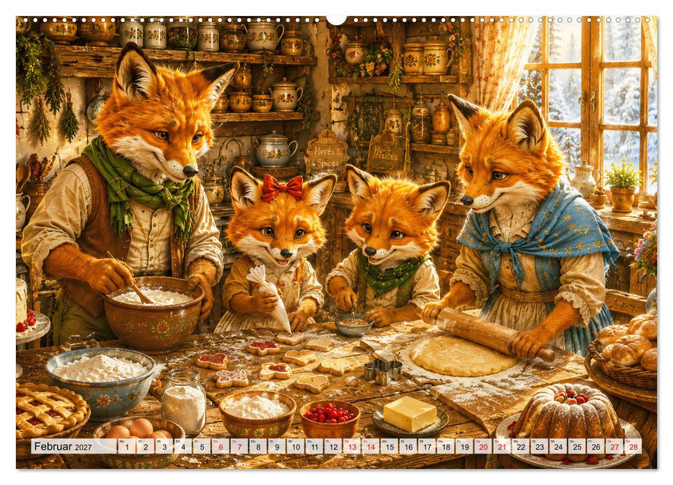 Ein Jahr im Fuchswald - Magische Jahreszeiten (CALVENDO Premium Wandkalender 2027)