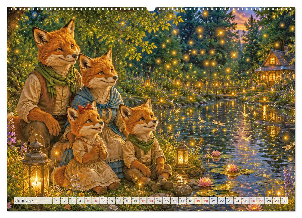 Ein Jahr im Fuchswald - Magische Jahreszeiten (CALVENDO Premium Wandkalender 2027)