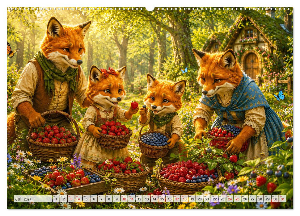 Ein Jahr im Fuchswald - Magische Jahreszeiten (CALVENDO Premium Wandkalender 2027)