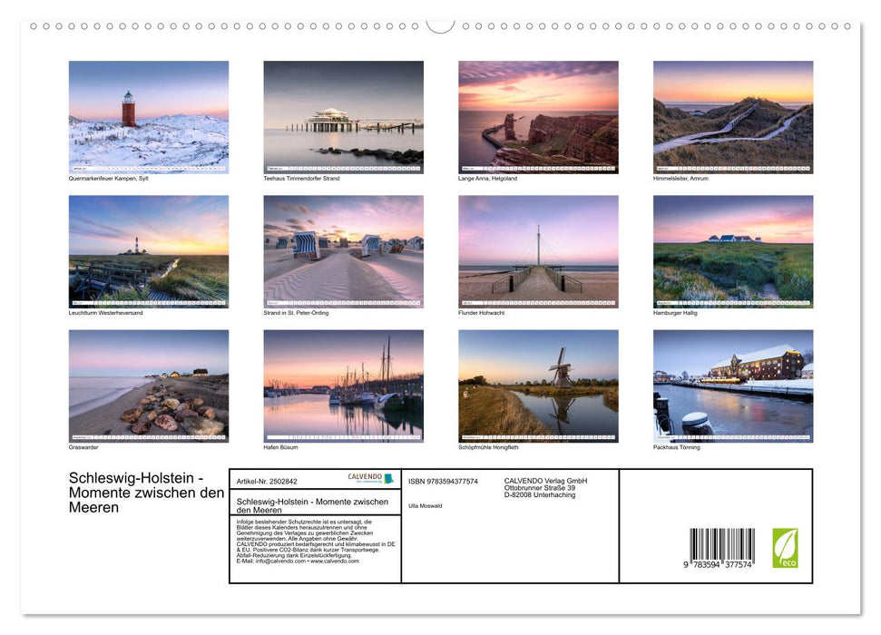 Schleswig-Holstein - Momente zwischen den Meeren (CALVENDO Premium Wandkalender 2027)