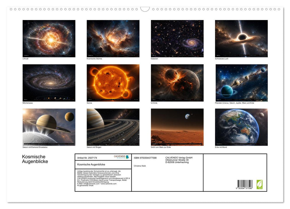 Kosmische Augenblicke (CALVENDO Wandkalender 2027)