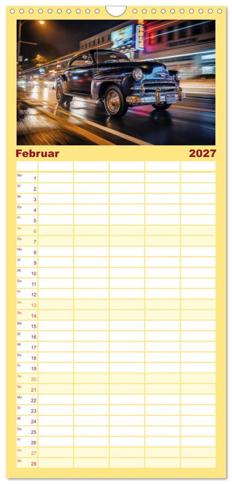 Hot Road - Oldtimer Nostalgie (CALVENDO Familienplaner 2027)