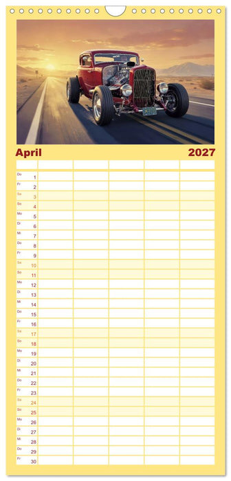 Hot Road - Oldtimer Nostalgie (CALVENDO Familienplaner 2027)
