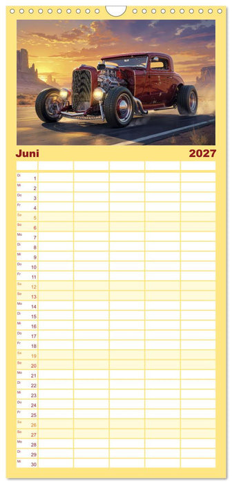 Hot Road - Oldtimer Nostalgie (CALVENDO Familienplaner 2027)