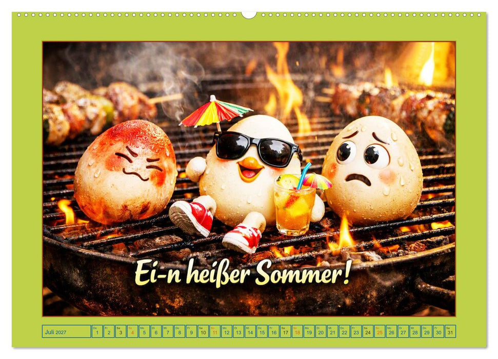 Ei-n Jahr voller Spaß! - Humor, Herz und Hühnerei (CALVENDO Premium Wandkalender 2027)