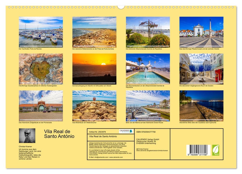 Vila Real de Santo António (CALVENDO Premium Wandkalender 2027)