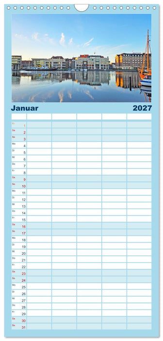 Emden. Wo das Licht die Segel setzt (CALVENDO Familienplaner 2027)