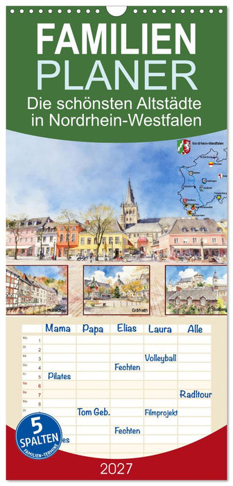Die schönsten Altstädte in Nordrhein-Westfalen (CALVENDO Familienplaner 2027)