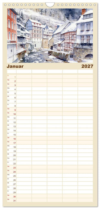 Die schönsten Altstädte in Nordrhein-Westfalen (CALVENDO Familienplaner 2027)