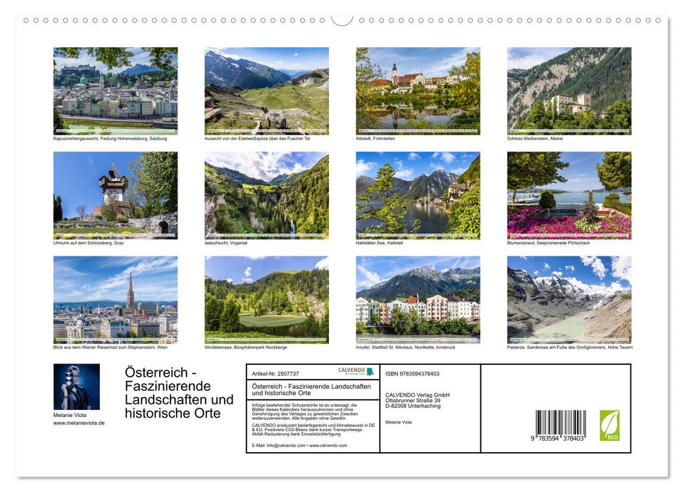 Österreich - Faszinierende Landschaften und historische Orte (CALVENDO Premium Wandkalender 2027)