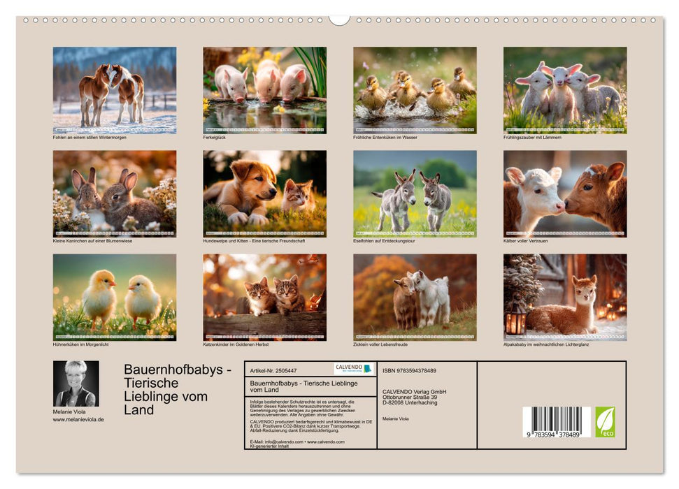 Bauernhofbabys - Tierische Lieblinge vom Land (CALVENDO Wandkalender 2027)
