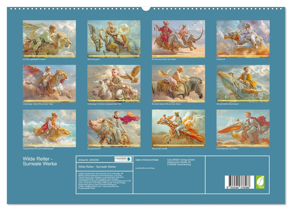 Wilde Reiter - Surreale Werke (CALVENDO Premium Wandkalender 2027)