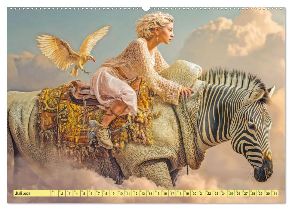 Wilde Reiter - Surreale Werke (CALVENDO Premium Wandkalender 2027)