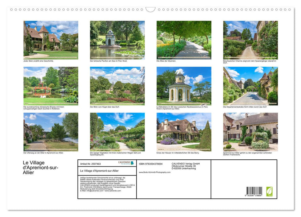 Le Village d'Apremont-sur-Allier (CALVENDO Wandkalender 2027)
