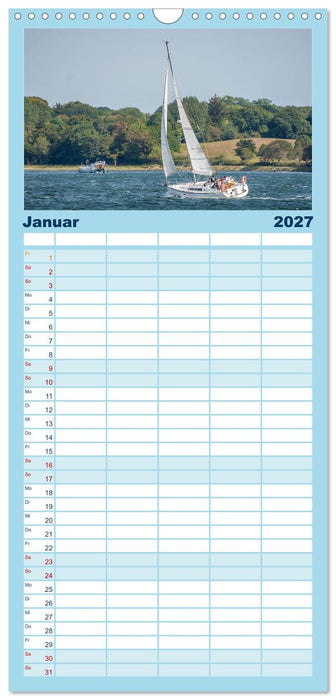 Segelboote - Eleganz in Vollendung (CALVENDO Familienplaner 2027)