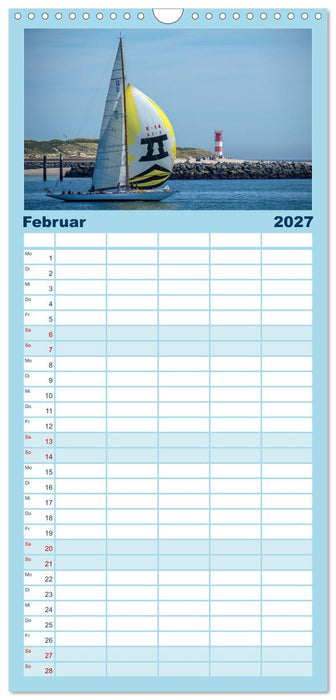 Segelboote - Eleganz in Vollendung (CALVENDO Familienplaner 2027)