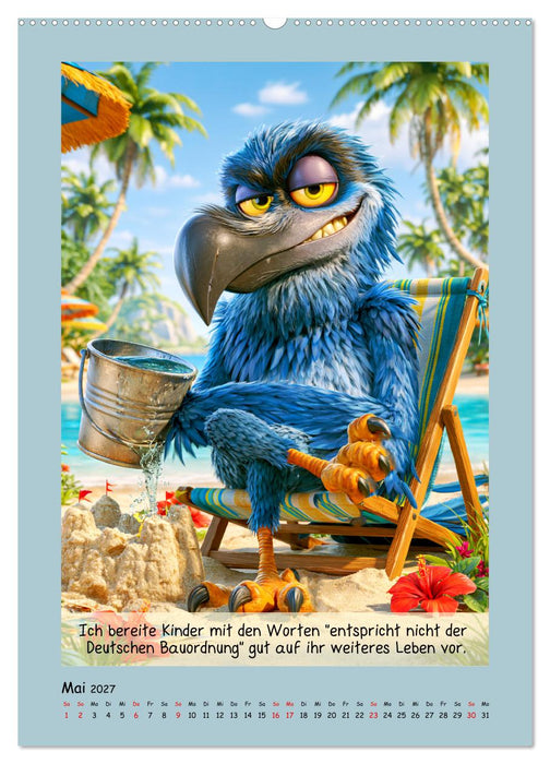 Gemeine Raben. Galgenvögel und schwarzer Humor vom Feinsten (CALVENDO Premium Wandkalender 2027)