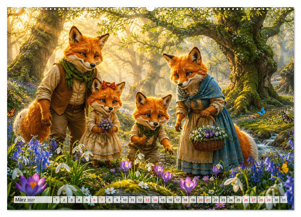 Ein Jahr im Fuchswald - Magische Jahreszeiten (CALVENDO Wandkalender 2027)