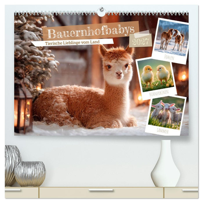 Bauernhofbabys - Tierische Lieblinge vom Land (CALVENDO Premium Wandkalender 2027)