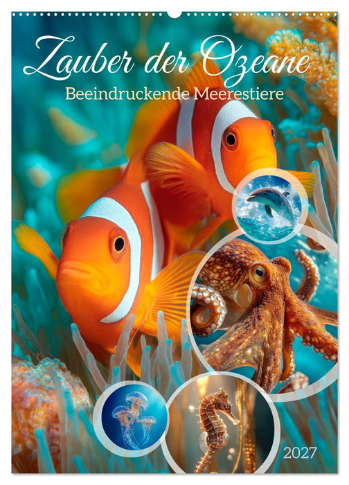 Zauber der Ozeane - Beeindruckende Meerestiere (CALVENDO Wandkalender 2027)