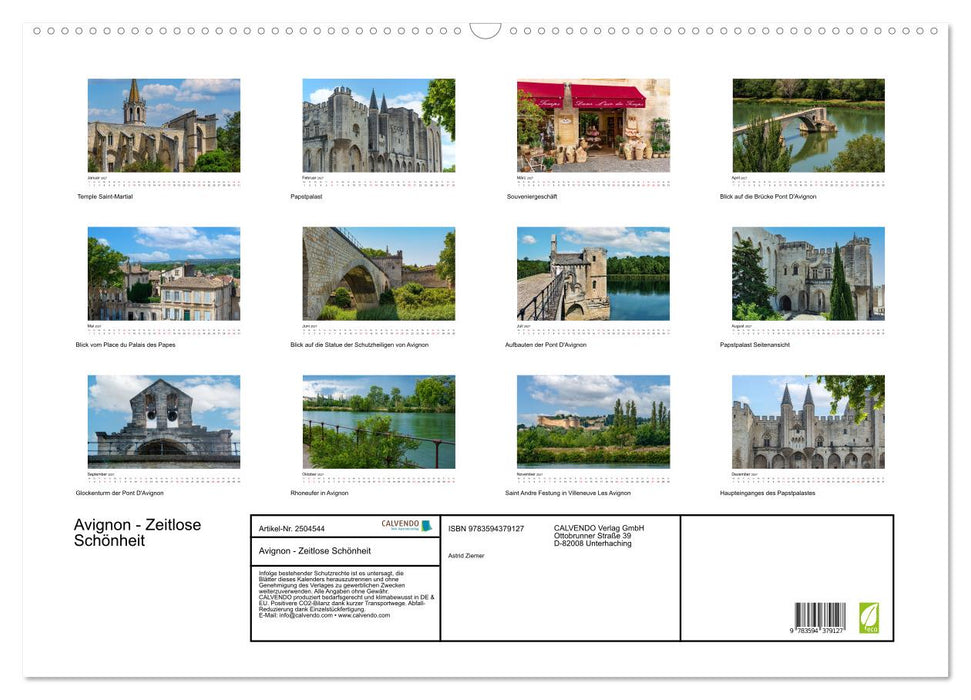 Avignon - Zeitlose Schönheit (CALVENDO Wandkalender 2027)