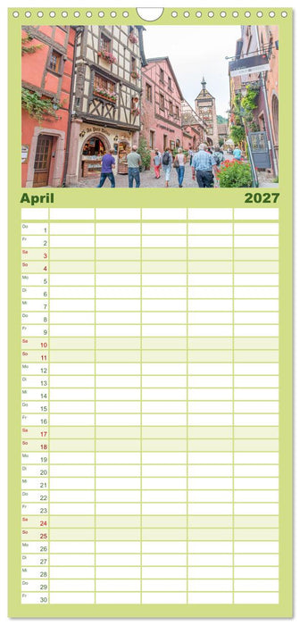 Elsass - von Straßburg bis Colmar, zwischen Rhein und Vogesen (CALVENDO Familienplaner 2027)