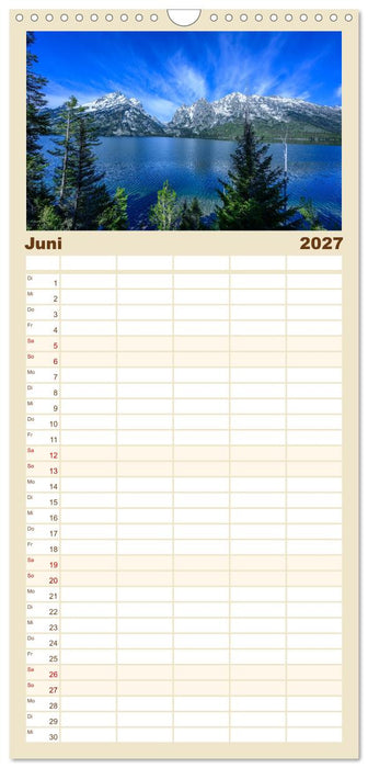 Naturwunder im Nordwesten der USA (CALVENDO Familienplaner 2027)