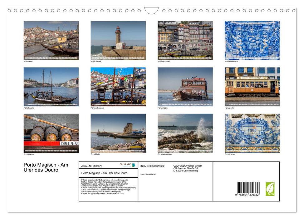 Porto Magisch - Am Ufer des Douro (CALVENDO Wandkalender 2027)