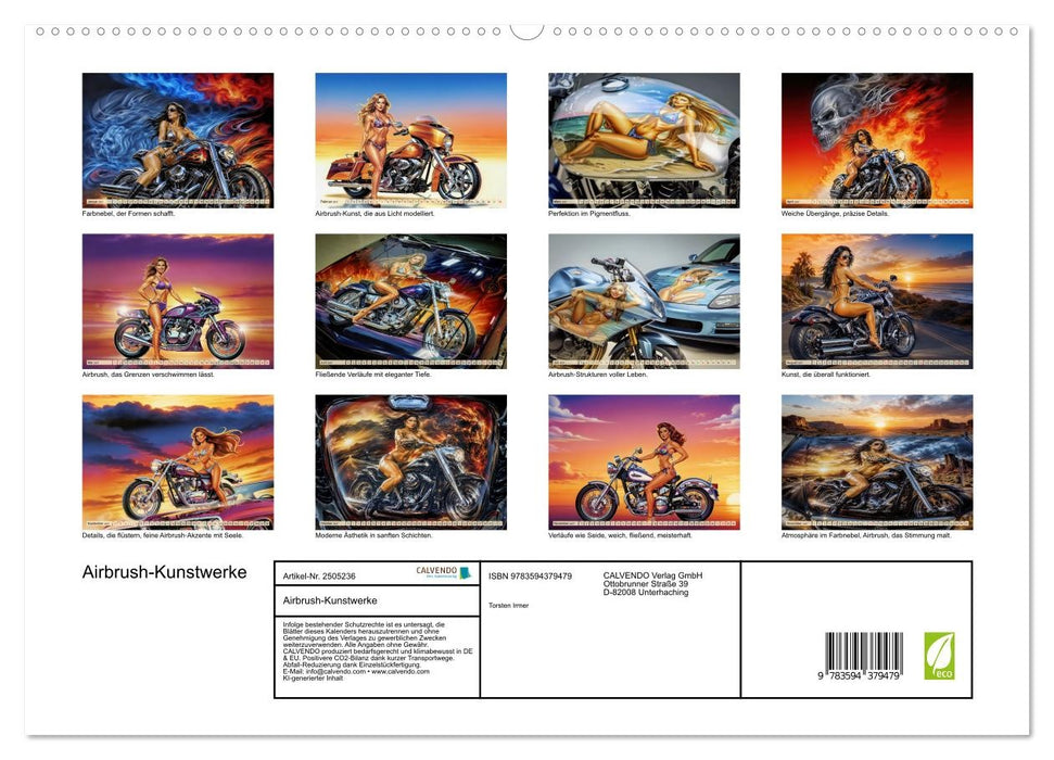 Airbrush-Kunstwerke (CALVENDO Premium Wandkalender 2027)