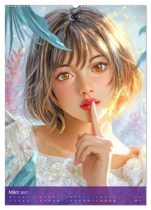 Verspielte Anime Figuren - Portraits (CALVENDO Wandkalender 2027)