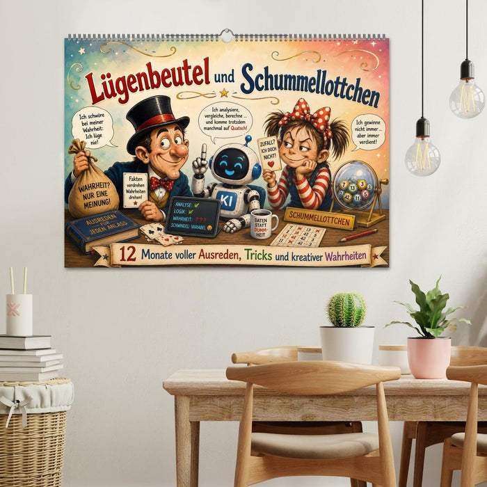 Lügenbeutel und Schummellottchen - 12 Monate voller Ausreden, Tricks und kreativer Wahrheiten (CALVENDO Wandkalender 2027)