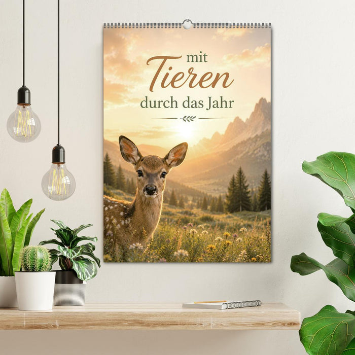Mit Tieren durch das Jahr (CALVENDO Wandkalender 2027)